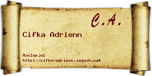 Cifka Adrienn névjegykártya