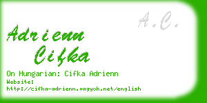 adrienn cifka business card
